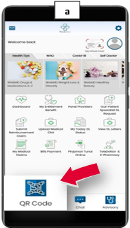 Langkah a - Klik Menu QR Code