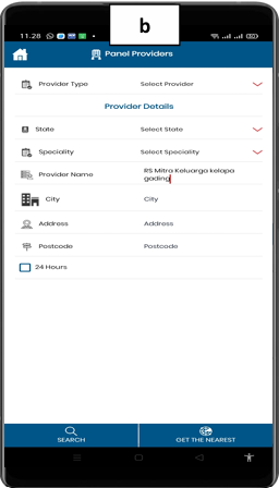 Langkah b - Cari Provider