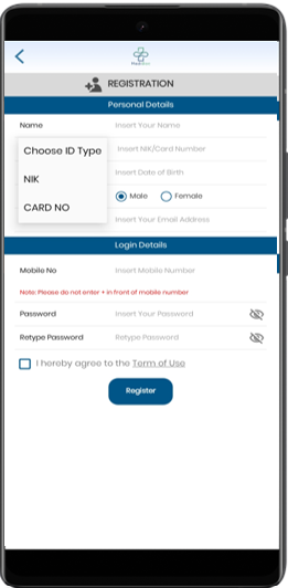 Langkah 2 - Isi formulir registrasi MediDoc